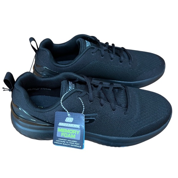 Skechers Bounder 2.0 Memory Foam Men’s Lace Up Black Athletic Shoes - Size 9.5 - Picture 2 of 10